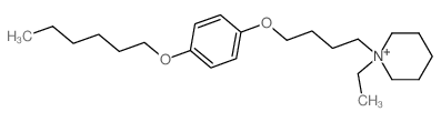 Piperidinium,1-ethyl-1-[4-[4-(hexyloxy)phenoxy]butyl]-, bromide (1:1)结构式