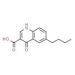 6-butyl-4-hydroxyquinoline-3-carboxylic acid structure