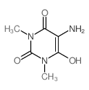 5-amino-6-hydroxy-1,3-dimethyl-pyrimidine-2,4-dione结构式