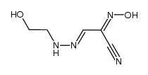 3-(2-hydroxyethyl)hydrazono-2-hydroxyiminopropionitrile Structure