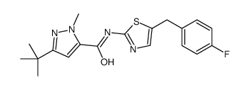 1H-Pyrazole-5-carboxamide,3-(1,1-dimethylethyl)-N-[5-[(4-fluorophenyl)methyl]-2-thiazolyl]-1-methyl-(9CI) structure