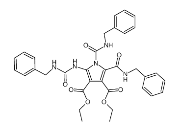 1,2-bis-benzylcarbamoyl-5-(3-benzyl-ureido)-pyrrole-3,4-dicarboxylic acid diethyl ester Structure