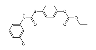 Carbonic acid 4-(3-chloro-phenylcarbamoylsulfanyl)-phenyl ester ethyl ester结构式