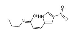 3-(4-nitro-1H-pyrrol-2-yl)-N-propylprop-2-enamide结构式