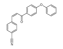 4-[3-oxo-3-(4-phenoxyphenyl)prop-1-enyl]benzonitrile结构式