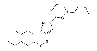 N-butyl-N-[[5-[(dibutylamino)disulfanyl]-1,2,4-thiadiazol-3-yl]disulfanyl]butan-1-amine结构式