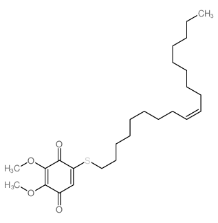 2,5-Cyclohexadiene-1,4-dione,2,3-dimethoxy-5-(9-octadecen-1-ylthio)- Structure