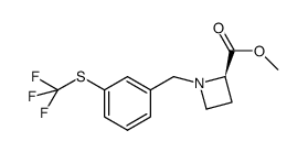 1-(3-trifluoromethylthiobenzyl)azetidine- 2R-carboxylic acid methyl ester Structure