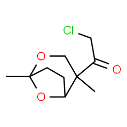 Ethanone, 2-chloro-1-(1,4-dimethyl-2,8-dioxabicyclo[3.2.1]oct-4-yl)-, exo- (9CI) structure