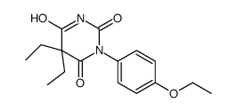 5,5-Diethyl-1-(p-ethoxyphenyl)barbituric acid structure