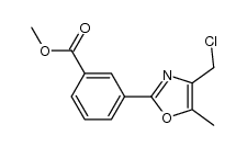 3-(4-chloromethyl-5-methyl-oxazol-2-yl)-benzoic acid methyl ester结构式