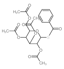 (3,4,5-triacetyloxy-6-benzoylsulfanyl-oxan-2-yl)methyl acetate structure