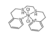 {NiCl2(Bis-{2-(pyridyl-(2))-aethylmercapto}-aethan)}结构式