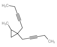 1-(2-methyl-1-pent-2-ynyl-cyclopropyl)pent-2-yne结构式