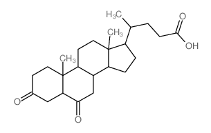 Cholan-24-oicacid, 3,6-dioxo-, (5a)- (9CI)结构式