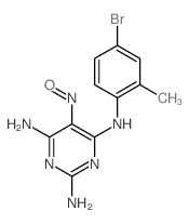 2,4,6-Pyrimidinetriamine, N4-(4-bromo-2-methylphenyl)-5-nitroso-结构式