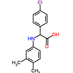 (4-CHLORO-PHENYL)-(3,4-DIMETHYL-PHENYLAMINO)-ACETIC ACID structure