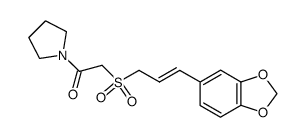 1-[(E)-3,4-(methylenedioxy)cinnamylsulfonyl]acetyl-pyrrolidine Structure