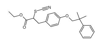 ethyl 3-(4-(2-methyl-2-phenylpropoxy)phenyl)-2-thiocyanatopropionate结构式