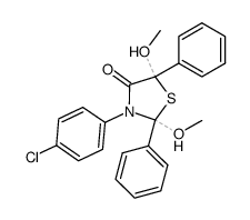 3-(4-chlorophenyl)-2,5-dimethoxy-2,5-diphenylthiazolidin-4-one Structure