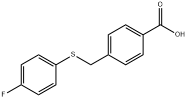 4-{[(4-fluorophenyl)sulfanyl]methyl}benzoic acid结构式