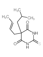 5-but-2-enyl-5-(2-methylpropyl)-2-sulfanylidene-1,3-diazinane-4,6-dione Structure