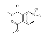 2,2-Dichlor-2-silabicyclo[2.2.2]octa-5,7-dien-5,6-dicarbonsaeure-dimethylester结构式