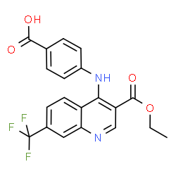 4-((3-(Ethoxycarbonyl)-7-(trifluoromethyl)quinolin-4-yl)amino)benzoic acid结构式