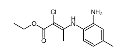 3-(2-amino-4-methyl-anilino)-2-chloro-crotonic acid ethyl ester Structure