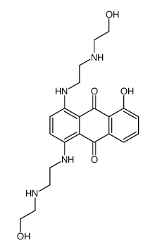 5-hydroxy-1,4-bis[2-(2-hydroxyethylamino)ethylamino]anthracene-9,10-dione Structure