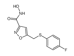 5-[(4-fluorophenyl)sulfanylmethyl]-N-hydroxy-1,2-oxazole-3-carboxamide结构式