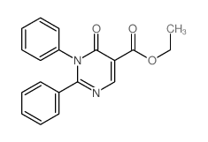 ethyl 6-oxo-1,2-diphenyl-pyrimidine-5-carboxylate结构式