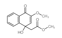 methyl 2-(1-hydroxy-3-methoxy-4-oxo-naphthalen-1-yl)acetate Structure