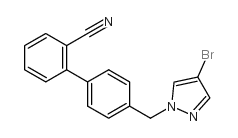 4'-(4-BROMO-PYRAZOL-1-YLMETHYL)-BIPHENYL-2-CARBONITRILE Structure