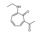 2,4,6-Cycloheptatrien-1-one, 2-acetyl-7-(ethylamino)结构式