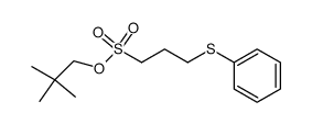 neopentyl 3-phenylthio-1-propanesulfonate结构式