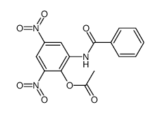 2-acetoxy-1-benzoylamino-3,5-dinitro-benzene结构式