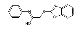 2-(1,3-benzoxazol-2-ylsulfanyl)-N-phenylacetamide结构式