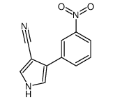 4-(3-nitrophenyl)-1H-pyrrole-3-carbonitrile结构式