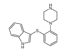 3-(2-piperazin-1-ylphenyl)sulfanyl-1H-indole结构式