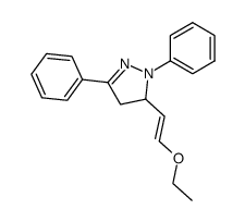 5-(trans-2-Ethoxyvinyl)-1,3-diphenyl-2-pyrazolin结构式