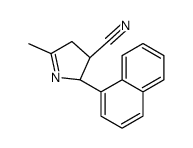 (2R,3S)-5-methyl-2-naphthalen-1-yl-3,4-dihydro-2H-pyrrole-3-carbonitrile结构式