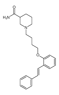 1-{4-[2-((E)-Styryl)-phenoxy]-butyl}-piperidine-3-carboxylic acid amide Structure