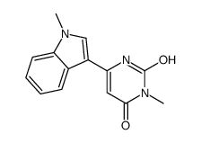 3-methyl-6-(1-methylindol-3-yl)-1H-pyrimidine-2,4-dione结构式