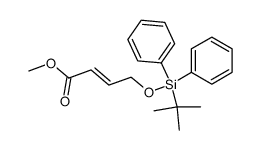 (E)-4-(tert-Butyl-diphenyl-silanyloxy)-but-2-enoic acid methyl ester结构式