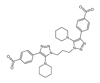 1,1'-(1,3-Propandiyl)bis<4-(4-nitrophenyl)-5-piperidino-1H-1,2,3-triazol> Structure