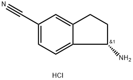 (S)-1-amino-2,3-dihydro-1H-indene-5-carbonitrile hydrochloride结构式