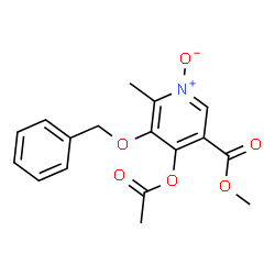 methyl 4-acetoxy-5-benzyloxy-6-methyl-1-oxynicotinate结构式