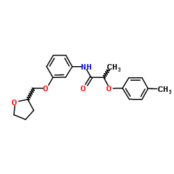 2-(4-Methylphenoxy)-N-[3-(tetrahydro-2-furanylmethoxy)phenyl]propanamide Structure