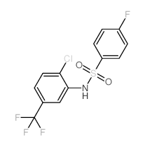 N-[2-chloro-5-(trifluoromethyl)phenyl]-4-fluoro-benzenesulfonamide结构式